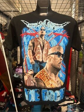 The ROCK dwayne johnson wrestler actor Shirt graphic Iconic Wrestling SM